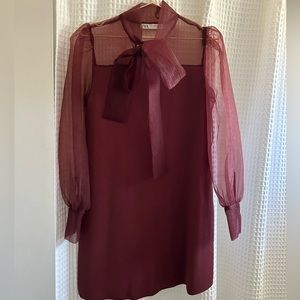 Maroon Zara dress